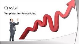  Presentation with digital anthropology - Audience pleasing slides consisting of composite of businessman with red backdrop and a white colored foreground