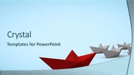  Presentation with boats digital - Theme having composite of busnessman with umbrella background and a cool aqua colored foreground