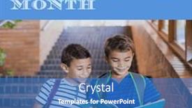  Presentation with back school education - Slides consisting of composite-of-caucasian-boys background and a teal colored foreground