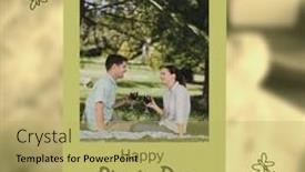  Presentation with toasting - Slides consisting of composite-of-caucasian-couple-toasting background and a yellow colored foreground