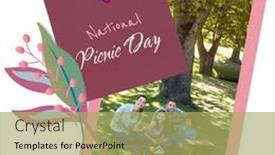  Presentation with weekend - Slide deck with composite-of-caucasian-family-enjoying background and a yellow colored foreground