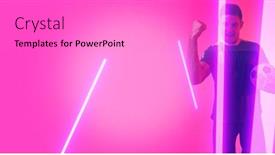  Presentation with victory sport - Slides consisting of composite-of-caucasian-soccer-player background and a light gray colored foreground