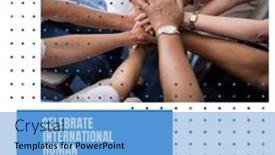  Presentation with human development - Slide set consisting of composite-of-celebrate-international-human background and a  colored foreground