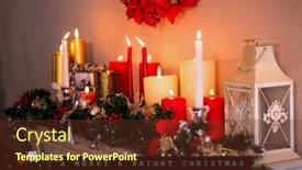  Presentation with christmas candles - Slide deck with composite-of-christmas-greetings-text background and a tawny brown colored foreground
