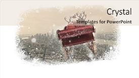  Presentation with santa sleigh - Slides enhanced with composite of christmas snowflake border background and a lemonade colored foreground