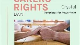  Presentation with senior couple - Theme enhanced with composite-of-close-up background and a sky blue colored foreground