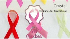  Presentation with medical concept - Presentation theme consisting of composite-of-colorful-awareness-ribbons background and a lemonade colored foreground