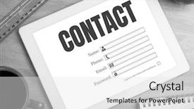  Presentation with school details - Slide set featuring composite of contact details entry background and a white colored foreground