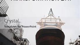  Presentation with nautical - Slide set featuring composite-of-container-ships background and a light gray colored foreground