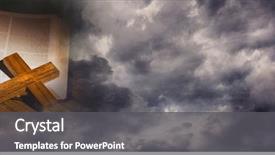  Presentation with composite - Amazing presentation having composite of cross on bible backdrop and a dark gray colored foreground