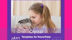  Presentation with home care - Presentation theme with composite-of-cute-caucasian-girl background and a violet colored foreground