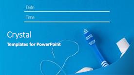  Presentation with dental floss - Theme consisting of composite-of-dentist-appointment-card and a  colored foreground