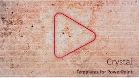  Presentation with red brick wall - PPT theme consisting of composite-of-digital-illuminated-red background and a coral colored foreground