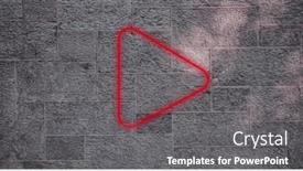  Presentation with red movie - Theme consisting of composite-of-digital-red-play background and a  colored foreground