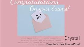  Presentation with congratulations - Presentation design having composite-of-envelope background and a  colored foreground