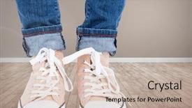  Presentation with feet - PPT layouts having composite of feet and shoe background and a  colored foreground