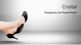  Presentation with feet - Cool new slide deck with composite of feet and shoe backdrop and a white colored foreground