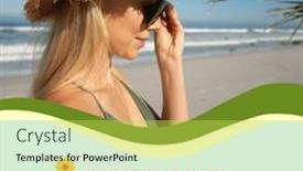  Presentation with summer holiday - Slide deck with composite-of-first-day background and a yellow colored foreground