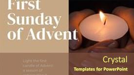  Presentation with lit candles - Presentation theme with composite-of-first-sunday and a tawny brown colored foreground