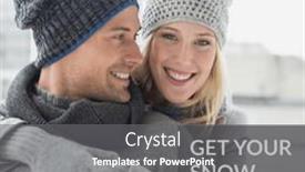  Presentation with happy-image - Slide set consisting of composite-of-get-your-snow and a gray colored foreground