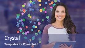  Presentation with connector - Audience pleasing theme consisting of night city with connector backdrop and a ocean colored foreground