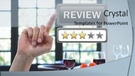  Presentation with review - Colorful PPT layouts enhanced with review button and star rating backdrop and a light blue colored foreground