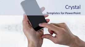  Presentation with composite - Presentation design consisting of composite of hand with phone background and a lemonade colored foreground