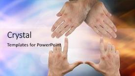  Presentation with composite - Slide set with composite of hands criss cross background and a lemonade colored foreground