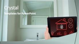  Presentation with smart card - Theme consisting of composite of hands using smart background and a gray colored foreground