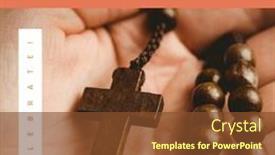  Presentation with easter resurrection - Slides enhanced with composite-of-happy-orthodox-easter background and a tawny brown colored foreground