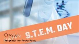  Presentation with science technology engineering mathematics - Presentation theme consisting of composite-of-happy-stem-day and a coral colored foreground