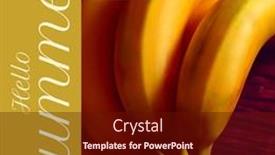  Presentation with season - Theme featuring composite-of-hello-summer-text background and a tawny brown colored foreground