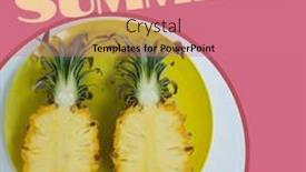  Presentation with white healthy food - PPT layouts enhanced with composite-of-hello-summer-text background and a coral colored foreground