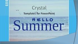  Presentation with goodbye - Presentation theme consisting of composite-of-hello-summer-text background and a light blue colored foreground
