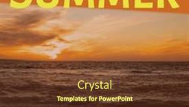  Presentation with summer holiday - Presentation theme with composite-of-hello-summer-text background and a tawny brown colored foreground