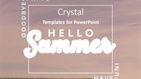  Presentation with goodbye - Presentation featuring composite-of-hello-summer background and a gray colored foreground