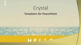  Presentation with goodbye - Presentation theme featuring composite-of-hello-summer background and a soft green colored foreground