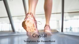  Presentation with bone - Presentation having composite of highlighted foot bone background and a light blue colored foreground