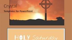  Presentation with holy land - Presentation theme enhanced with composite-of-holy-saturday-text background and a  colored foreground