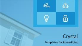  Presentation with automation system - Colorful PPT layouts enhanced with composite of home automation system backdrop and a light blue colored foreground