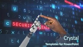  Presentation with composite - Slide deck enhanced with composite of human and robot background and a ocean colored foreground