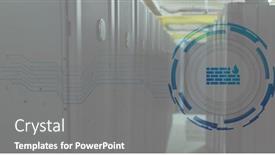  Presentation with servers - Theme enhanced with composite-of-icon-and-data background and a gray colored foreground