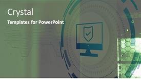  Presentation with servers - Theme consisting of composite-of-icon-and-data background and a gray colored foreground