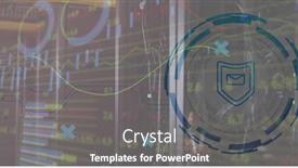  Presentation with servers - PPT theme with composite-of-icon-and-data background and a gray colored foreground
