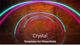  Presentation with blue pink - Presentation theme enhanced with composite-of-illuminated-digital-arches background and a tawny brown colored foreground