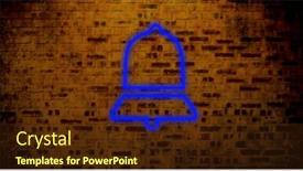  Presentation with information technology - Slides consisting of composite-of-illuminated-digital-notification background and a tawny brown colored foreground