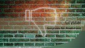  Presentation with social media - Slides having composite-of-illuminated-dislike-button background and a coral colored foreground