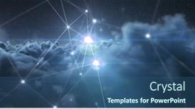  Presentation with connecting dots - Slides featuring composite-of-illuminated-dots-connecting background and a ocean colored foreground