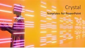  Presentation with glowing lights - Presentation having composite-of-illuminated-lights-over background and a yellow colored foreground