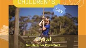  Presentation with welfare - Presentation design consisting of composite-of-international-children-s background and a  colored foreground